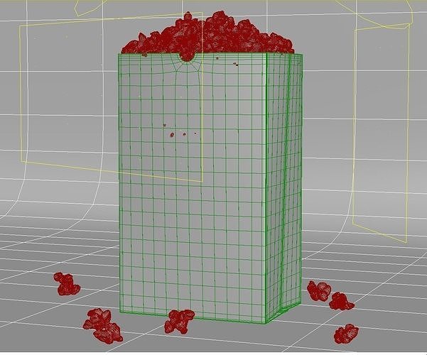 Popcorn Bag 3D model 3