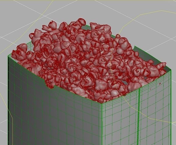 Popcorn Bag 3D model 6