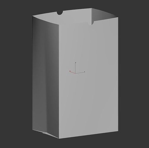 Popcorn Bag 3D model 5