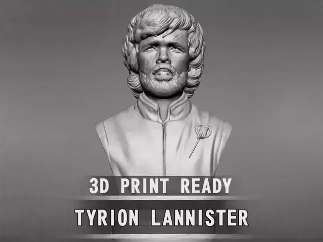 Tyrion bust of character from game of thrones 3D print model
