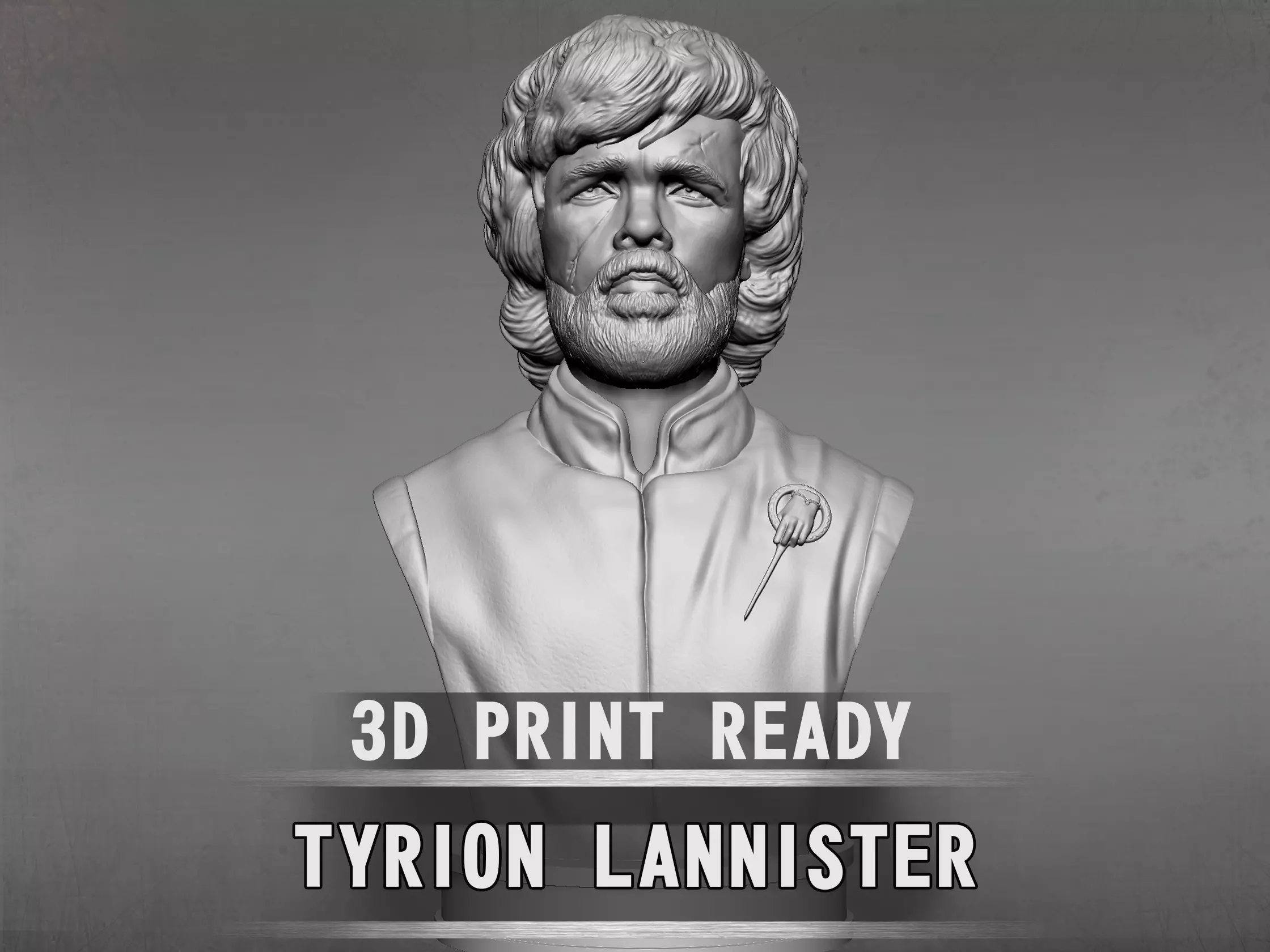 Tyrion bust of character from game of thrones 3D print model_0