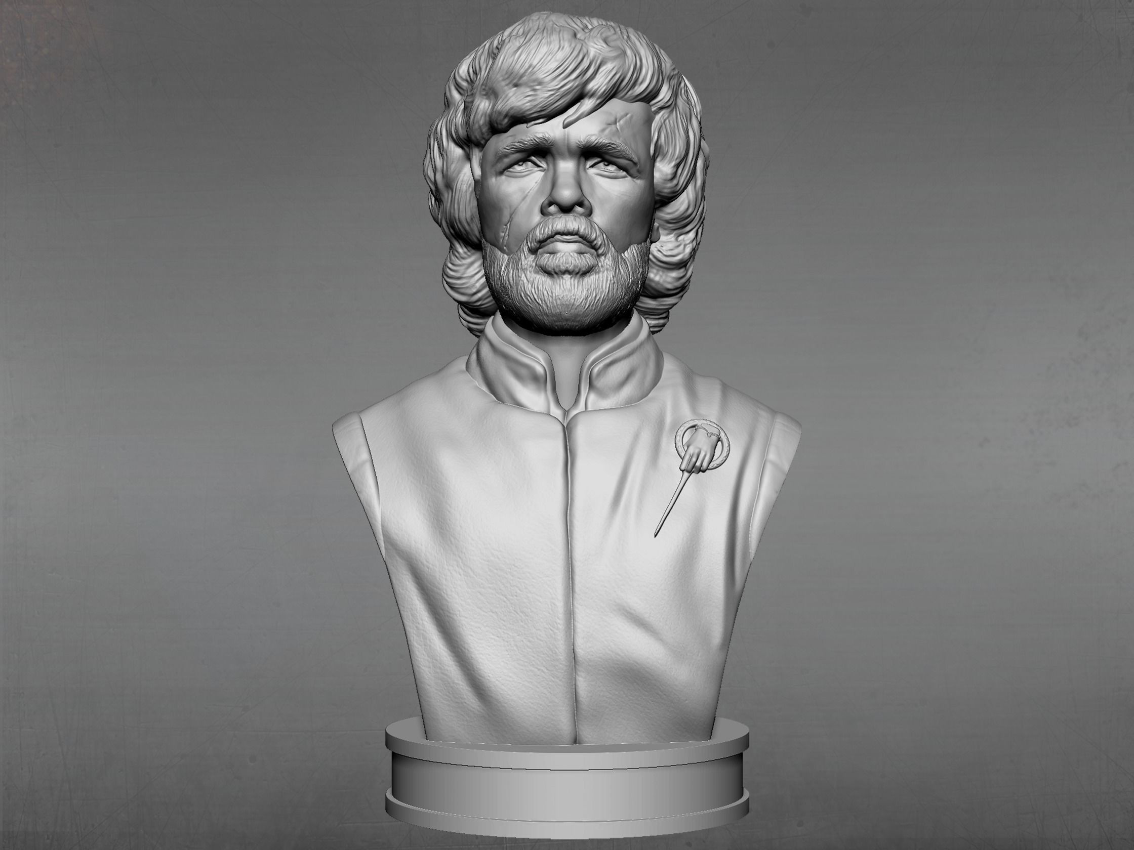 Tyrion bust of character from game of thrones 3D print model_2