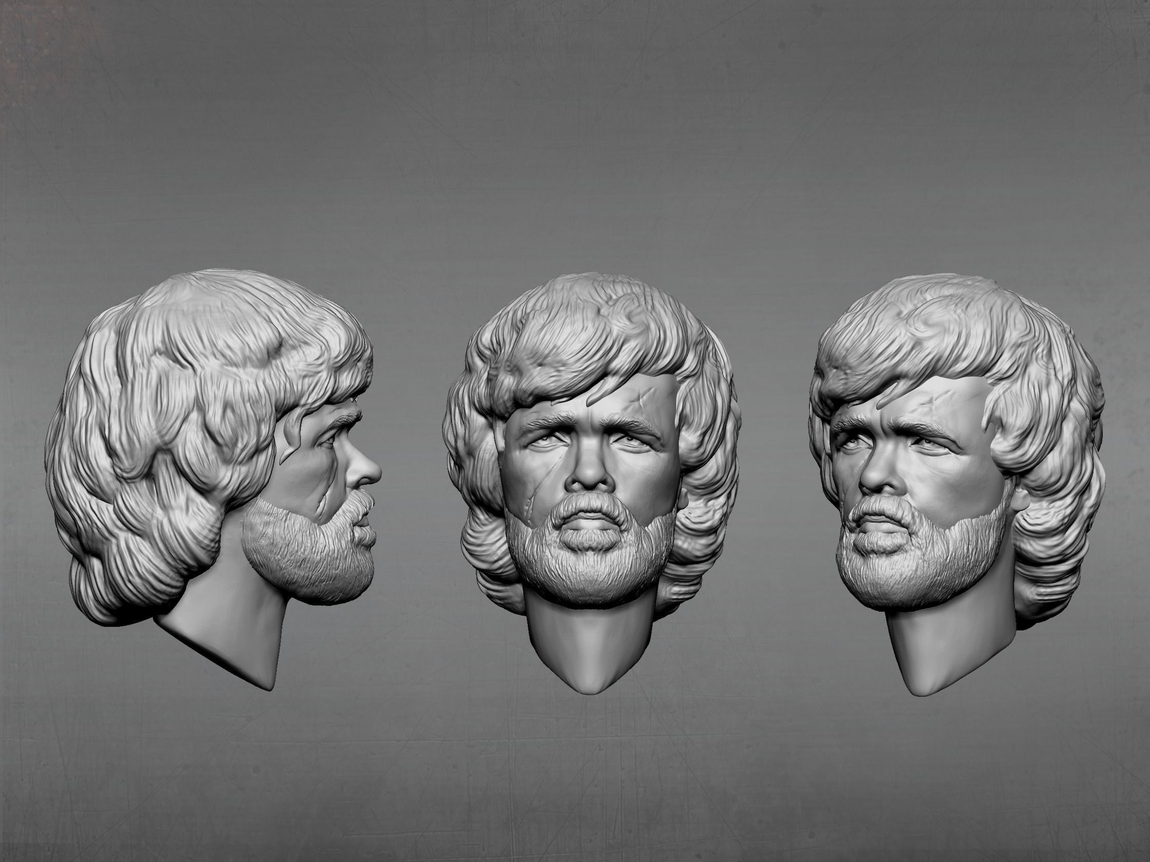 Tyrion bust of character from game of thrones 3D print model_10