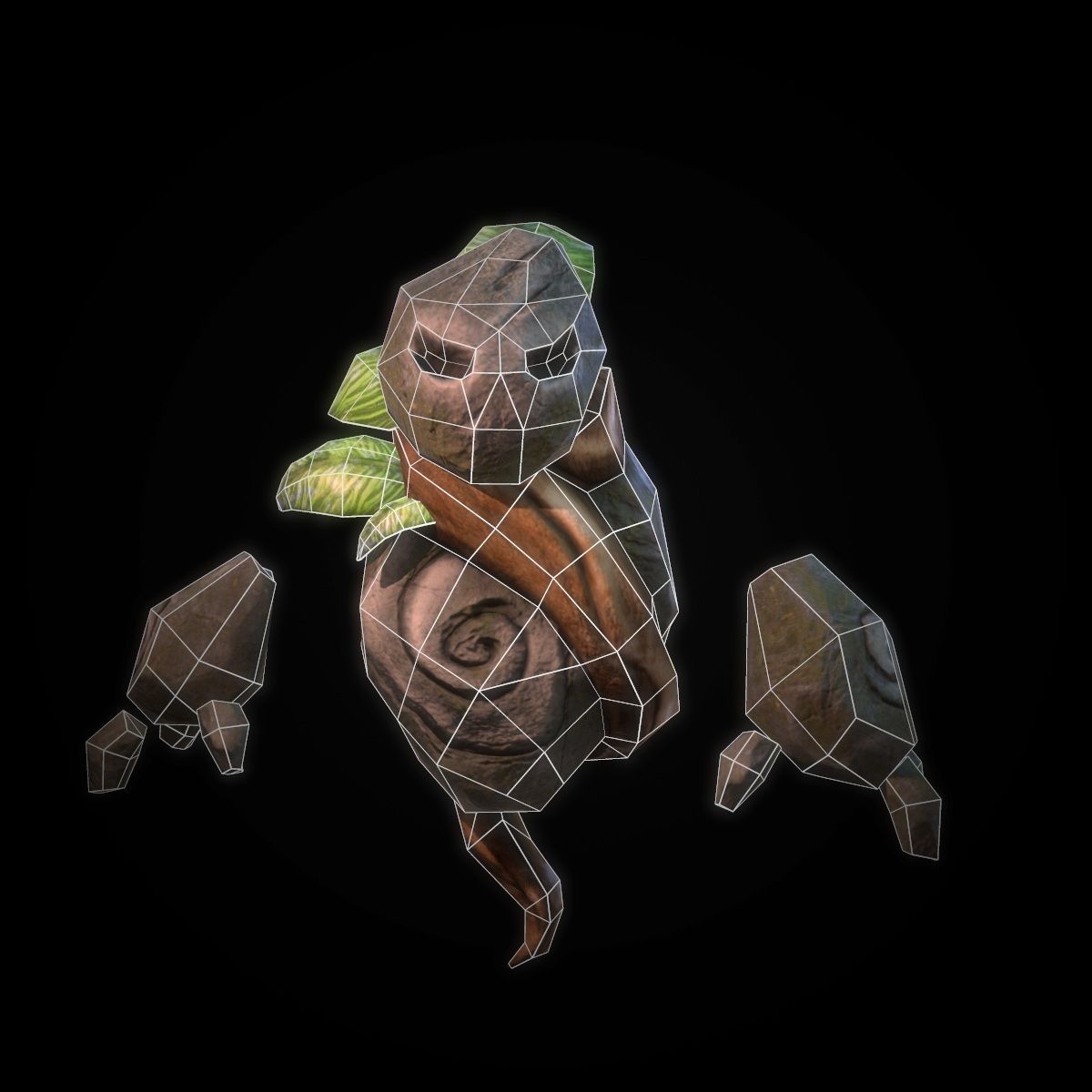 Character Flying Golem Low-poly 3D model_5