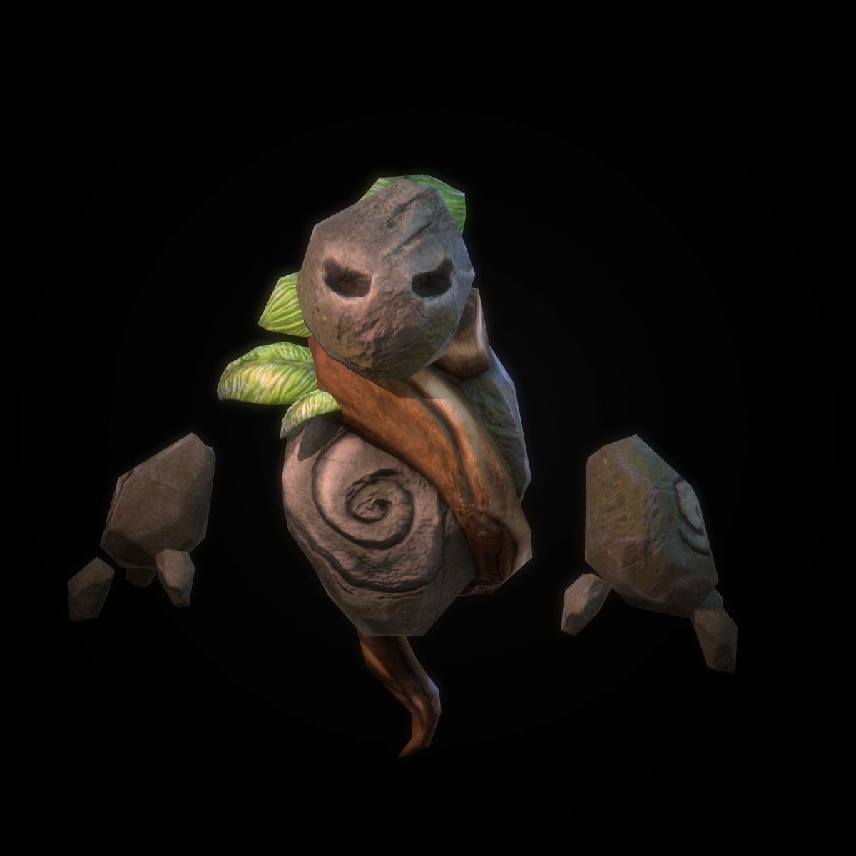 Character Flying Golem Low-poly 3D model_2