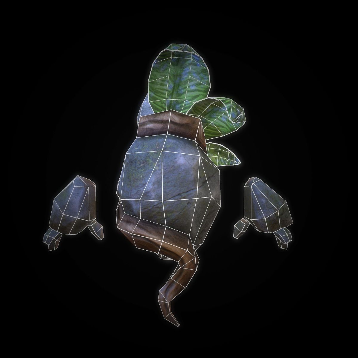 Character Flying Golem Low-poly 3D model_7