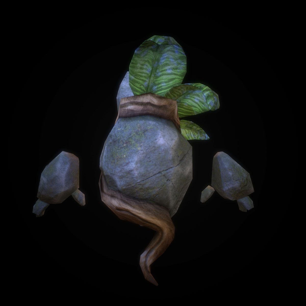 Character Flying Golem Low-poly 3D model_4