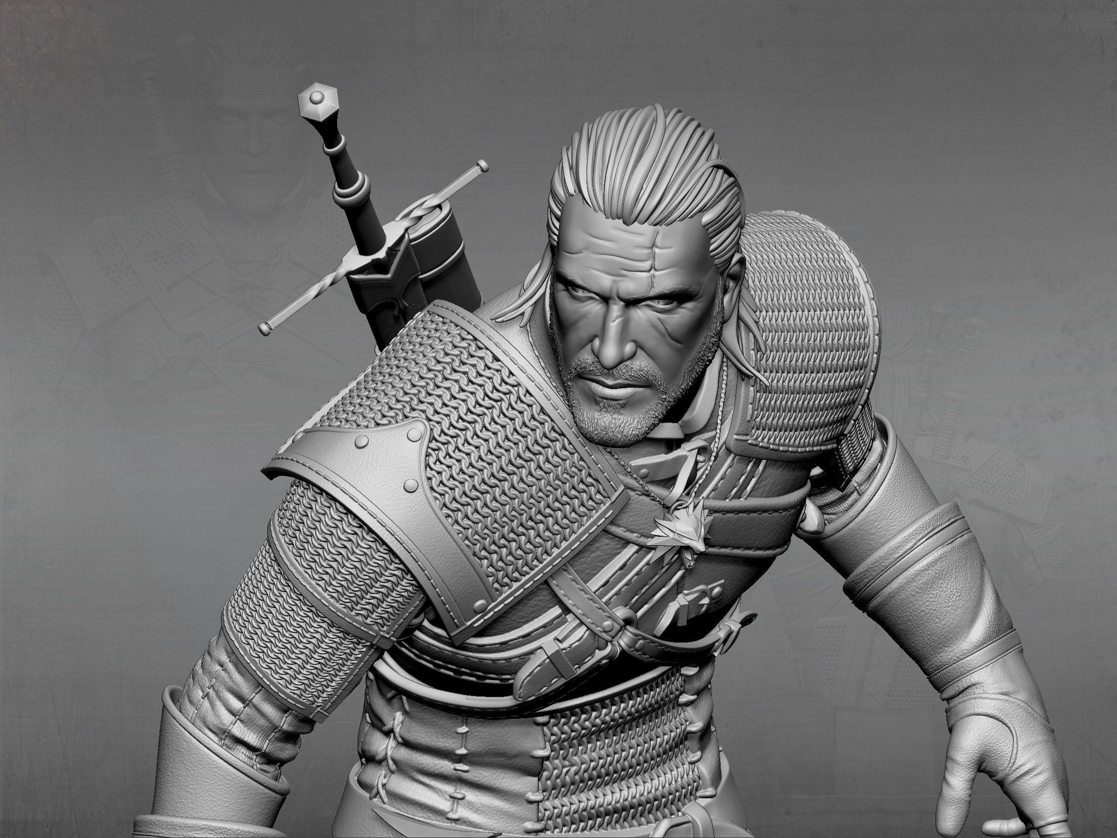 The Witcher 3D model 3D printable | CGTrader