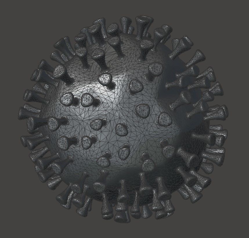 Covid-19 Novel Corona Virus Transmission Cell 3D print model_3