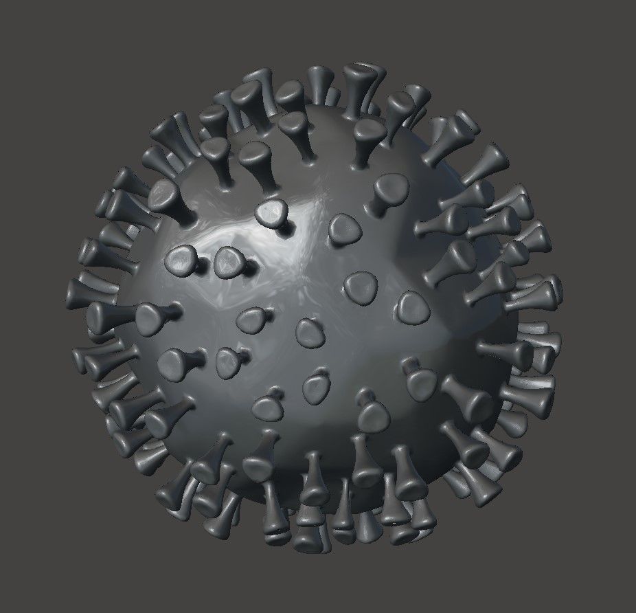 Covid-19 Novel Corona Virus Transmission Cell 3D print model_2