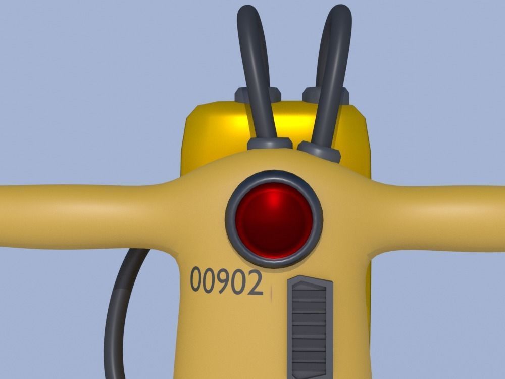 Low-Poly Monsters INC Tall CDA agent rigged 3D model alien Low-poly 3D model_8