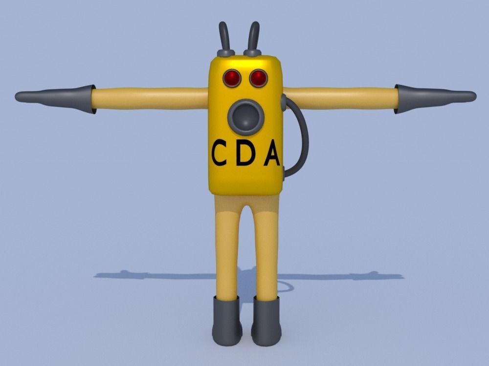 Low-Poly Monsters INC Tall CDA agent rigged 3D model alien Low-poly 3D model_2