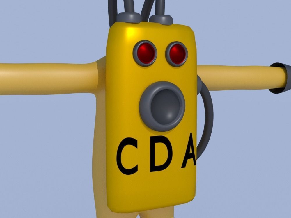 Low-Poly Monsters INC Tall CDA agent rigged 3D model alien Low-poly 3D model_7