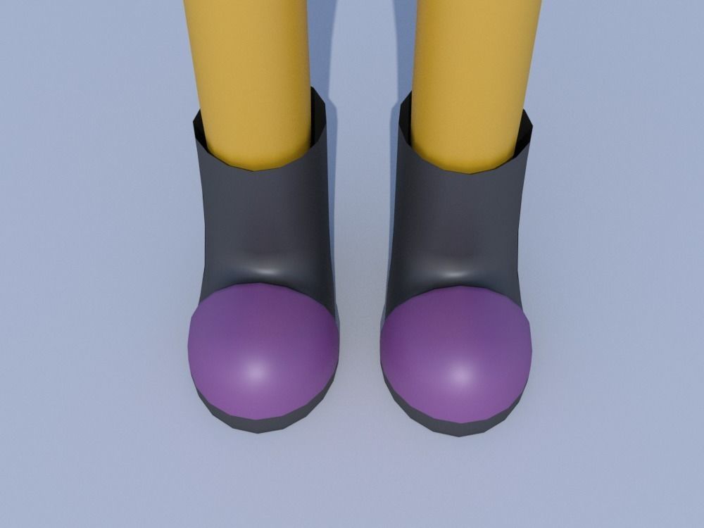 Low-Poly Monsters INC Tall CDA agent rigged 3D model alien Low-poly 3D model_6