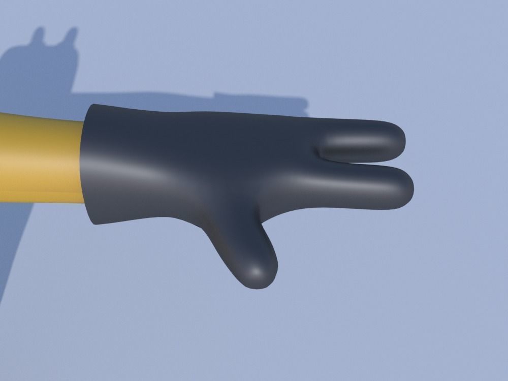 Low-Poly Monsters INC Tall CDA agent rigged 3D model alien Low-poly 3D model_5