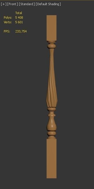 balyasina wooden pole 3D model_5
