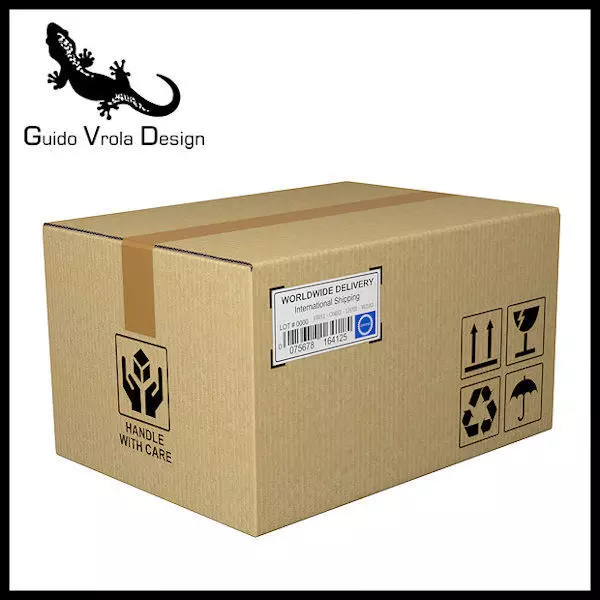 Cardboard box 3D model_0