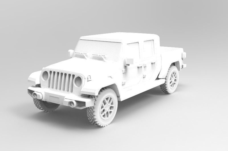 Jeep Pickup Truck Gladiator Low-poly 3D model_10
