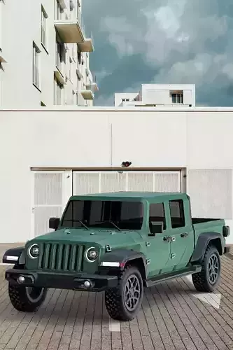 Jeep Pickup Truck Gladiator Low-poly 3D model