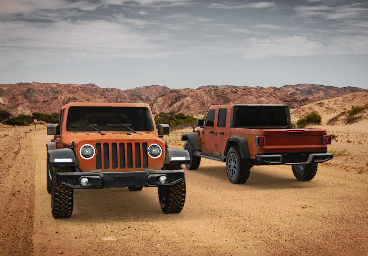 Jeep Pickup Truck Gladiator Low-poly 3D model_7