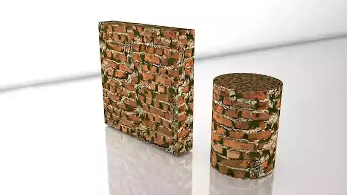 REALISTIC TILEABLE PBR MOSSY STONE WALL  004 