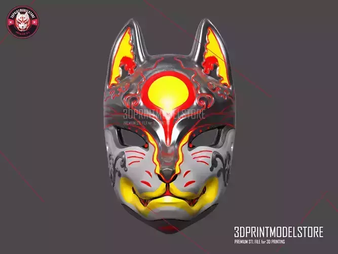 Japanese Fox Mask Demon Kitsune Cosplay Helmet 
