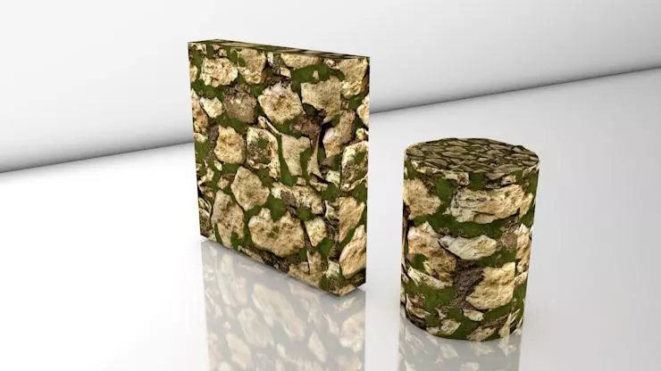 Realistic  Seamless PBR Mossy Stone Wall 006 Texture_0