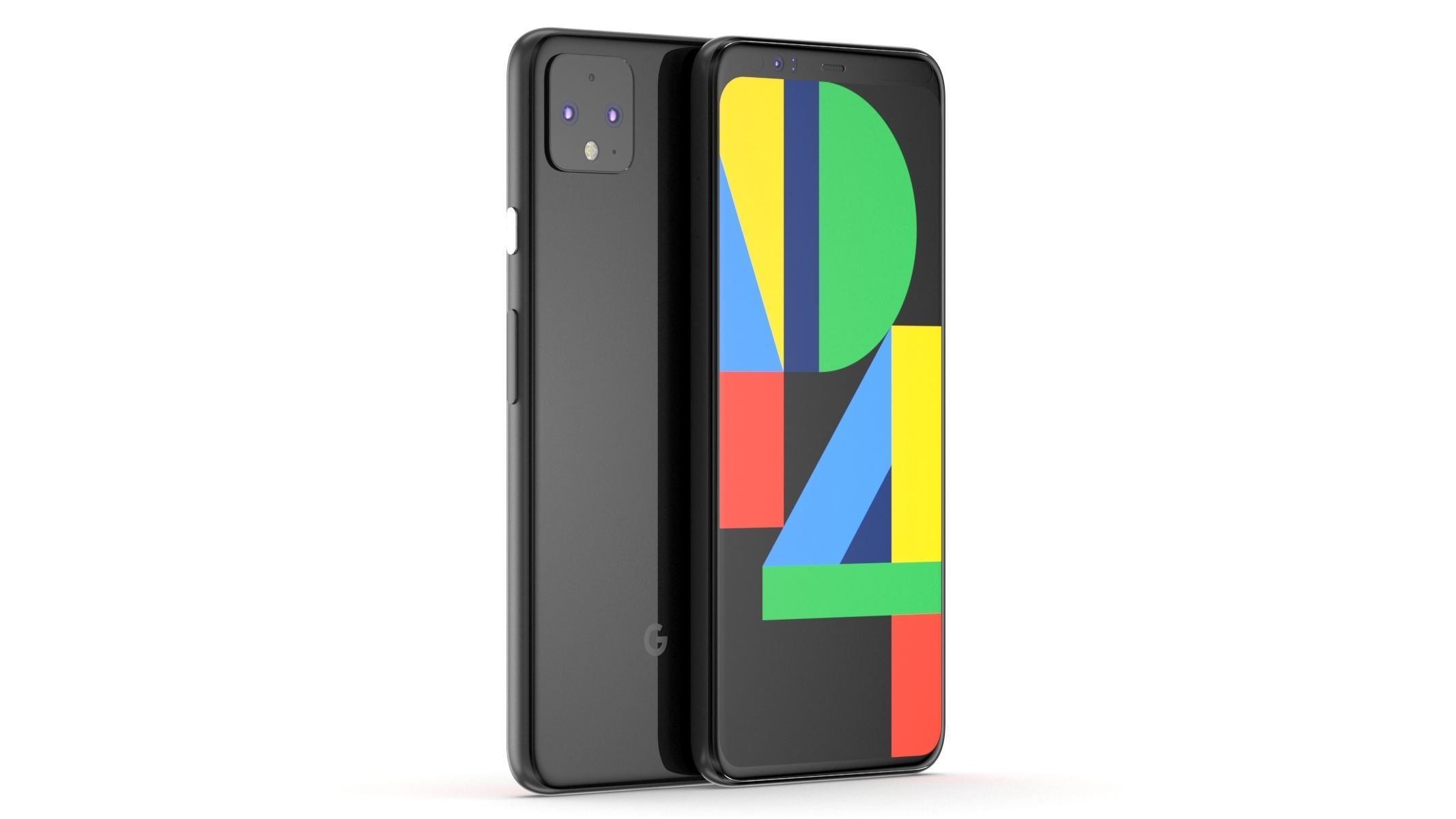 Google Pixel 4 Black 3D model_1