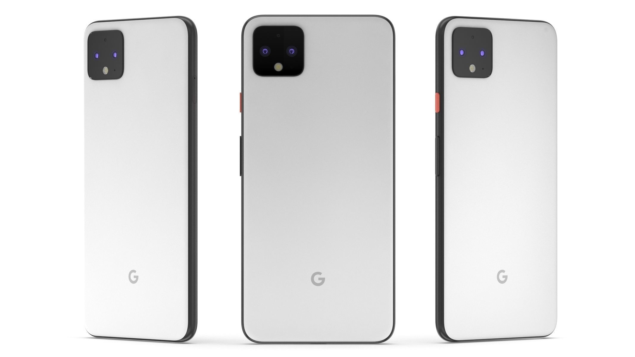 Google Pixel 4 White 3D model_7