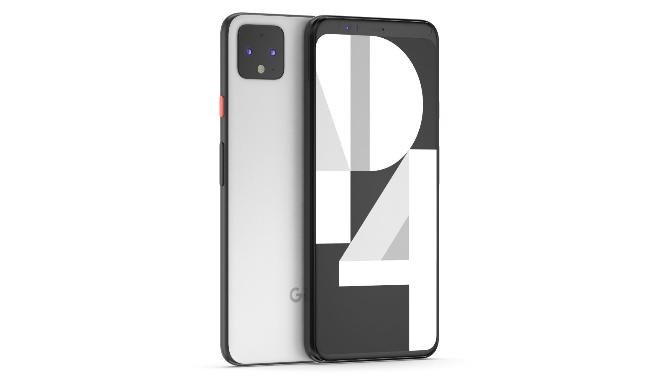 Google Pixel 4 White 3D model_1