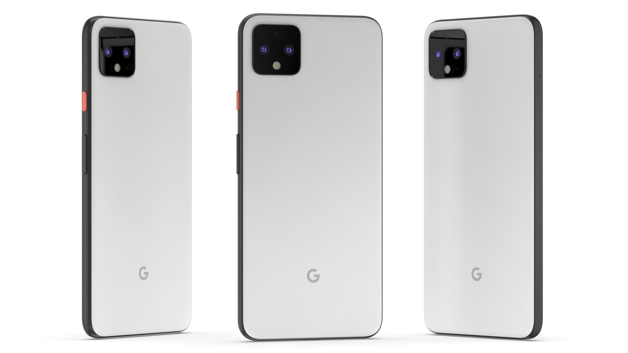 Google Pixel 4 White 3D model_8
