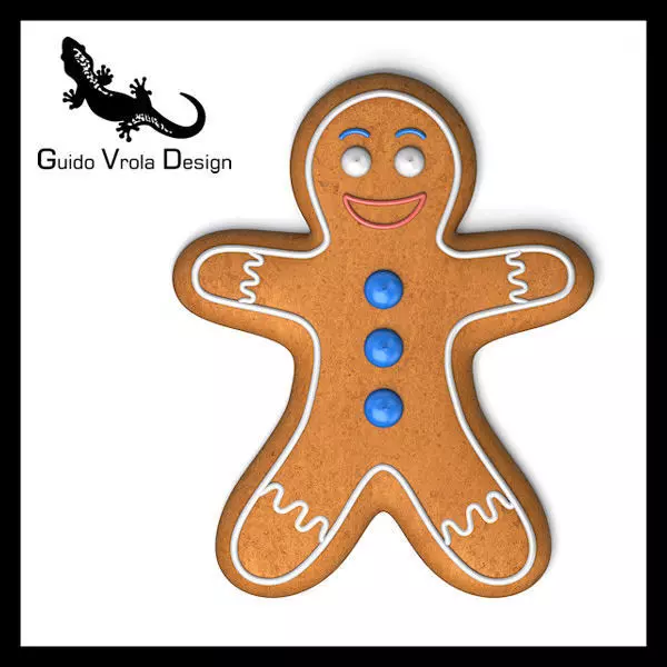 Gingerbread man 3D model
