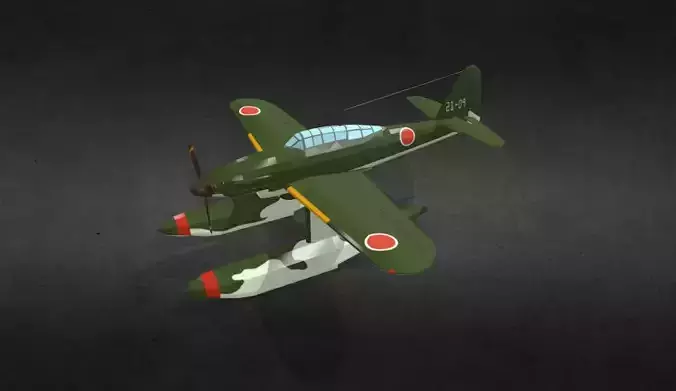  Aichi M6A Seiran Low-poly 3D model