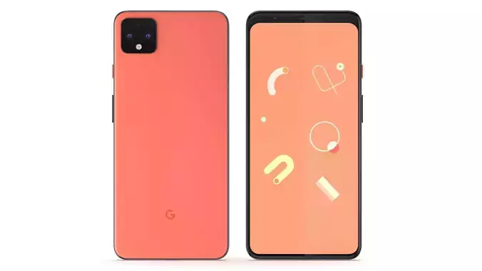 Google Pixel 4 XL Red 3D model