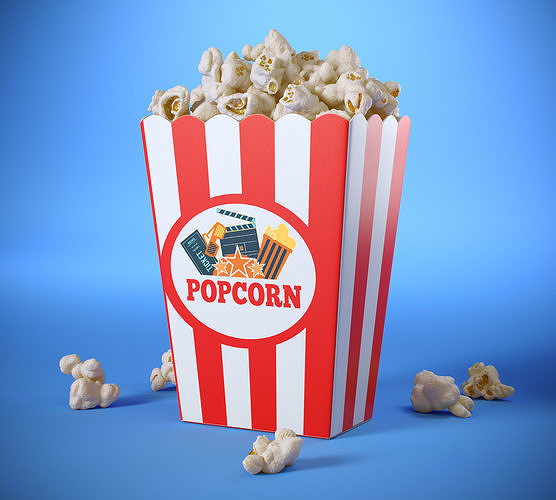 Popcorn Box 3D model