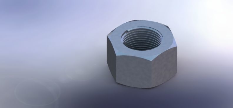 M12 NUT 3D print model_3