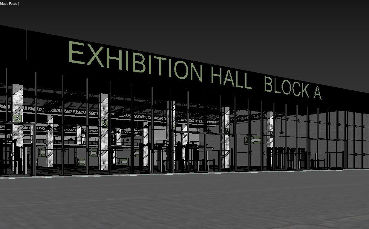 Exhibition Hall 3D model_25