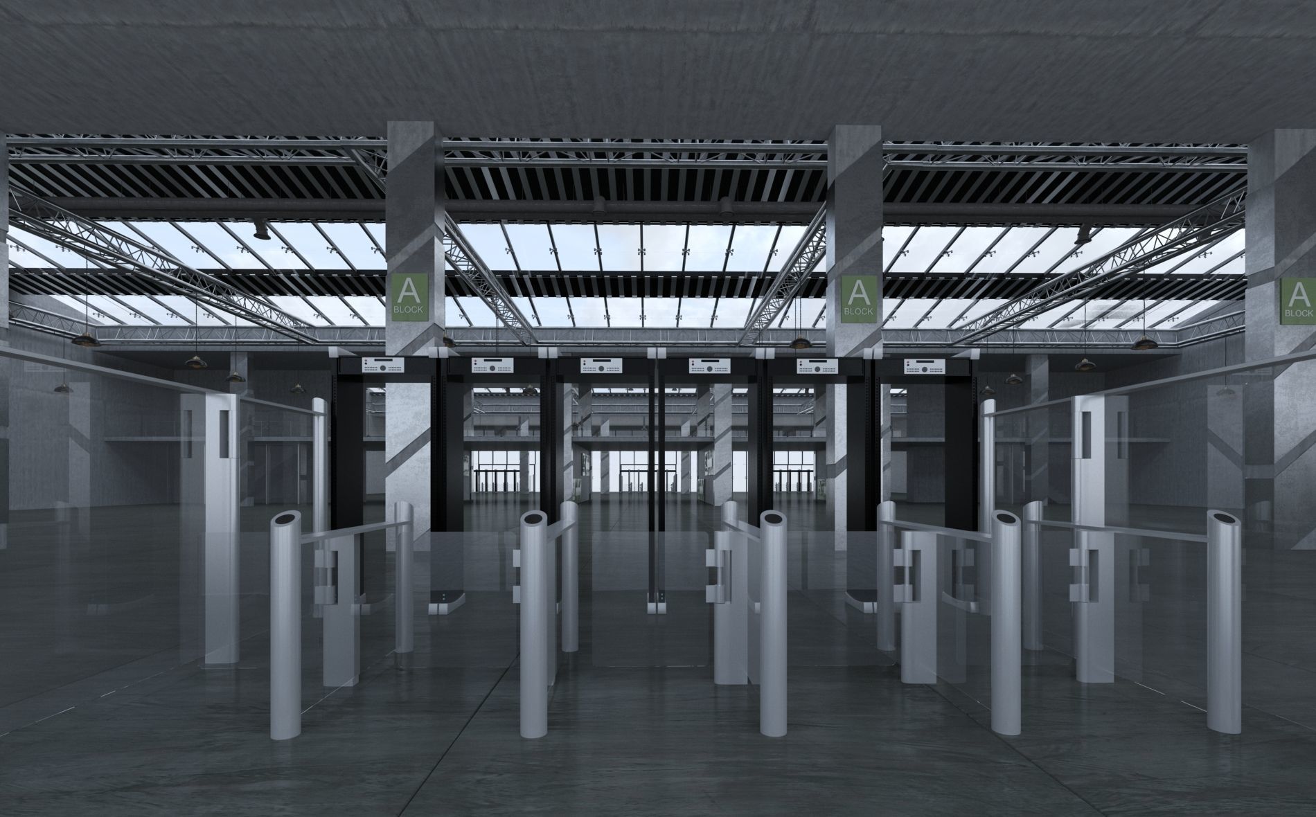 Exhibition Hall 3D model_4