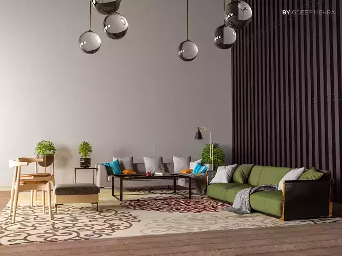 Drawing Room 3d Model