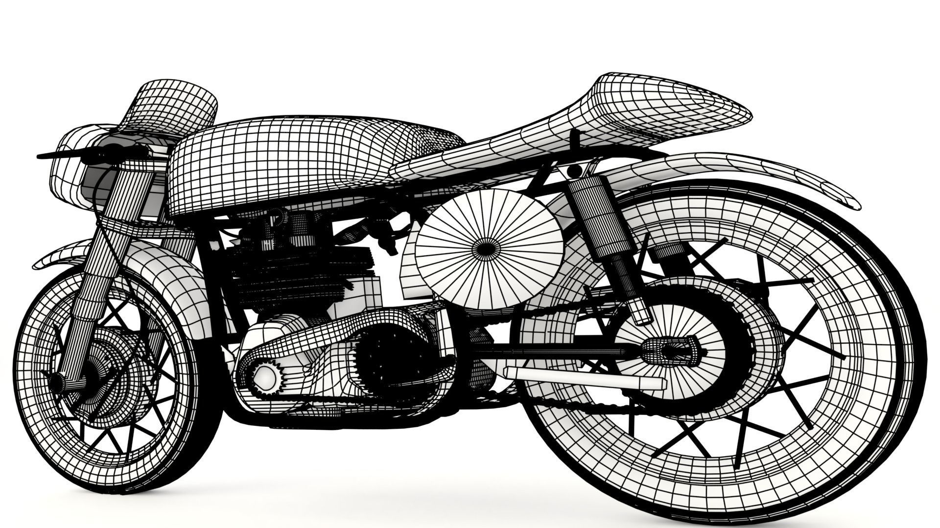 1947 Norton Manx Free 3D model_9