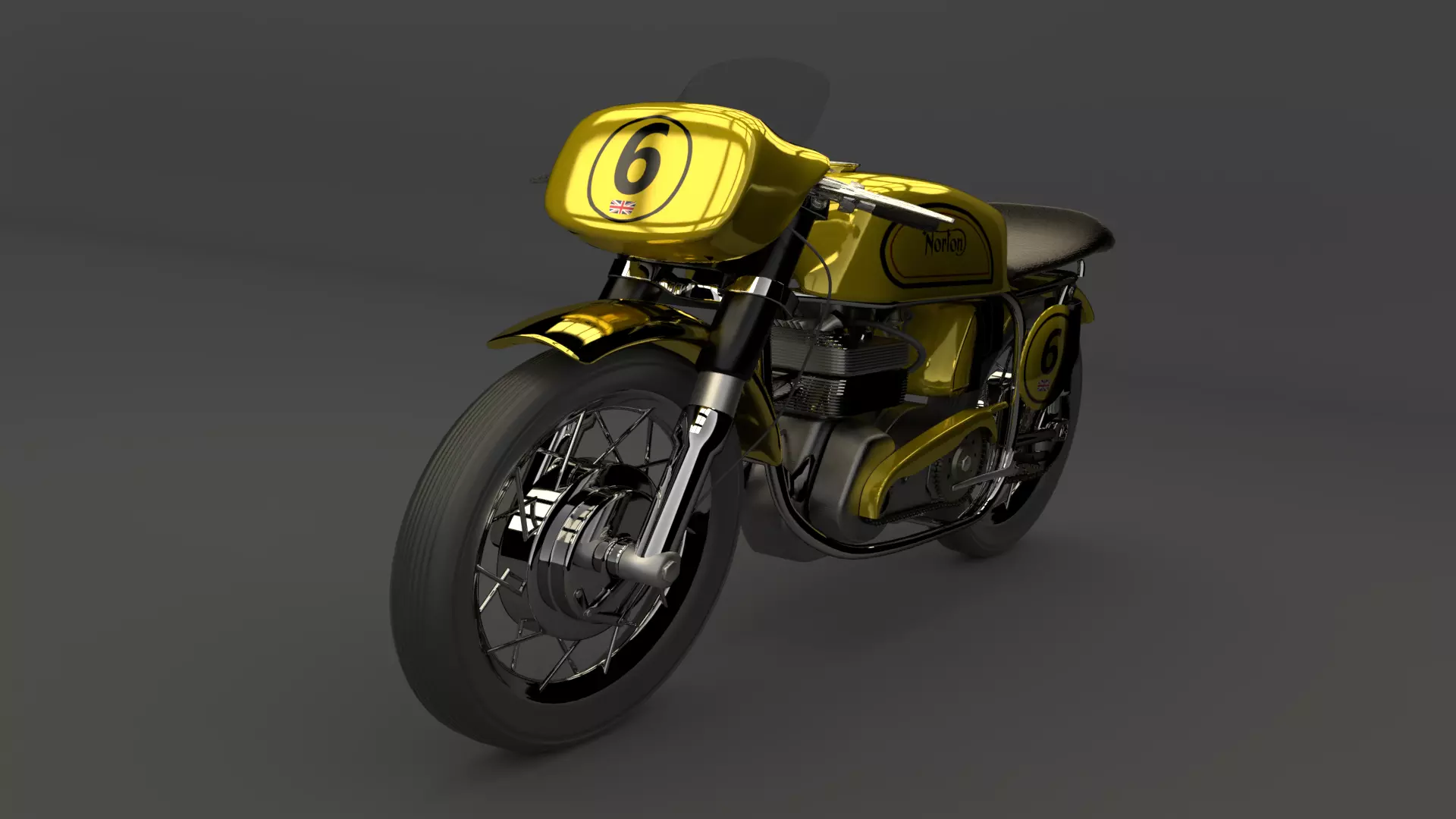 1947 Norton Manx Free 3D model_0