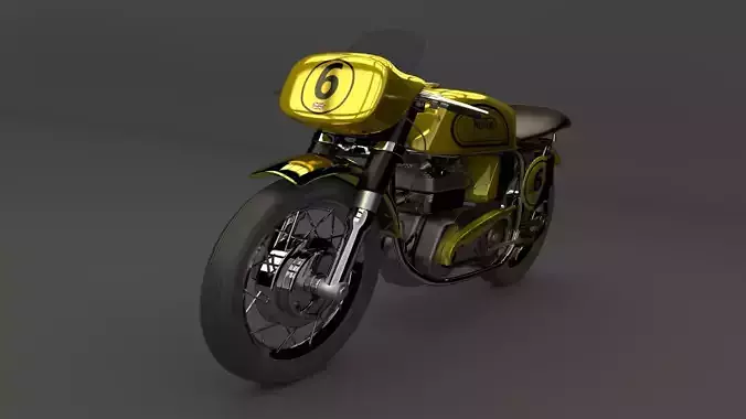 1947 Norton Manx Free 3D model