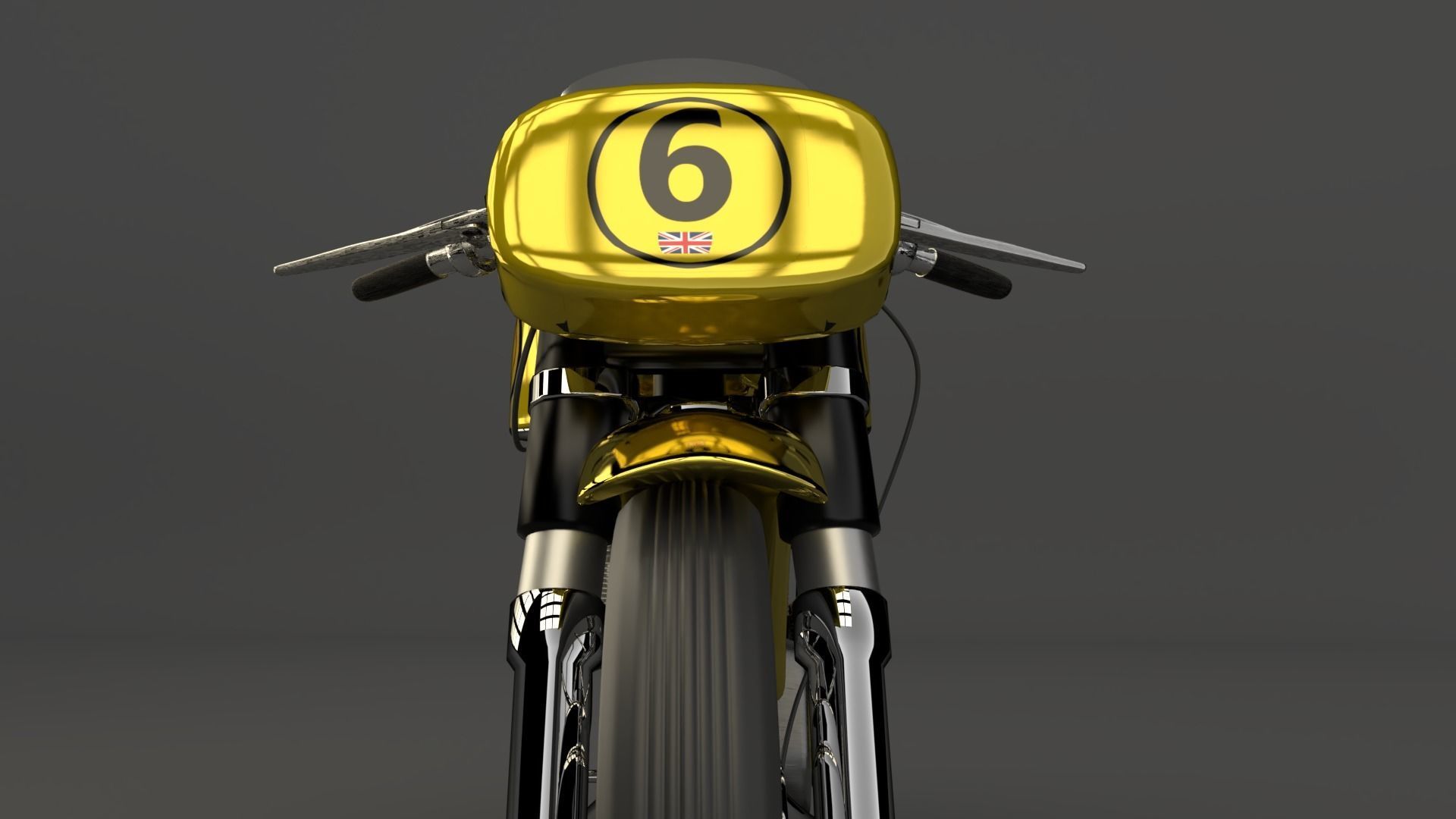 1947 Norton Manx Free 3D model_6