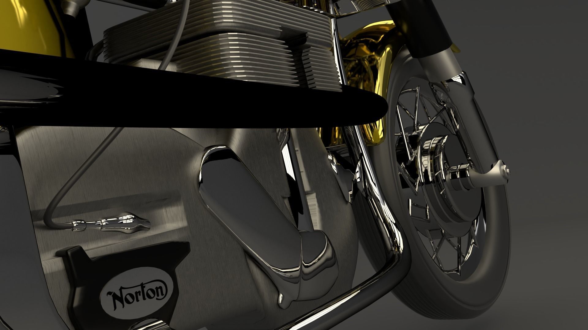 1947 Norton Manx Free 3D model_5