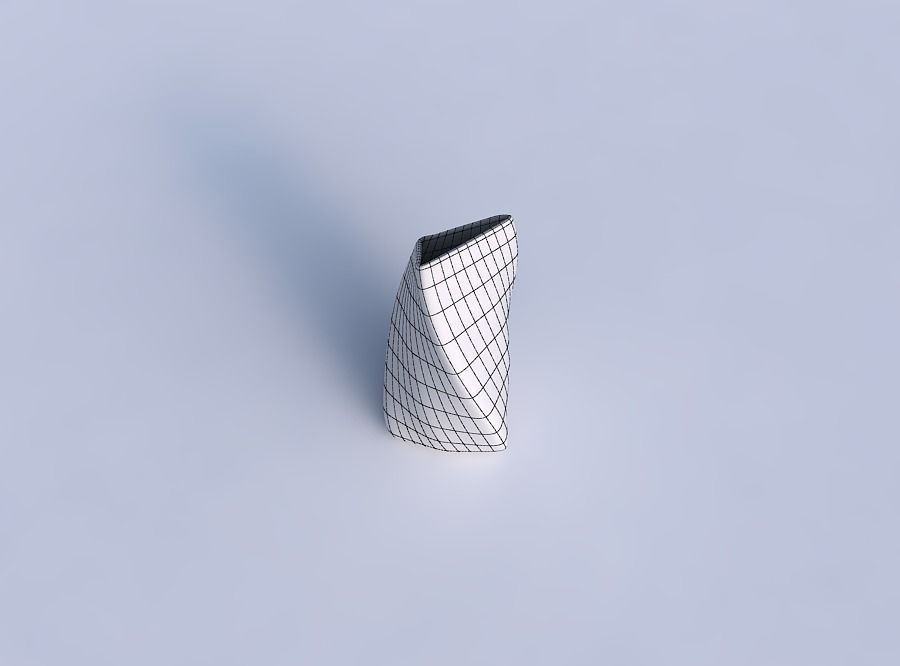 Vase twist tipped triangle with helix smooth 3D print model_6