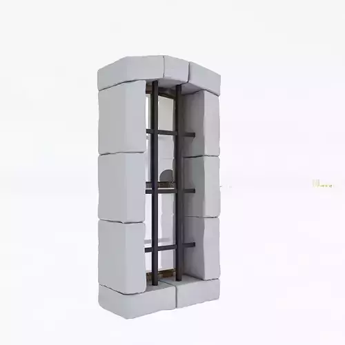 Old Stone Window Low-poly 3D model