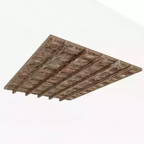 old wooden ceiling Low-poly 3D model