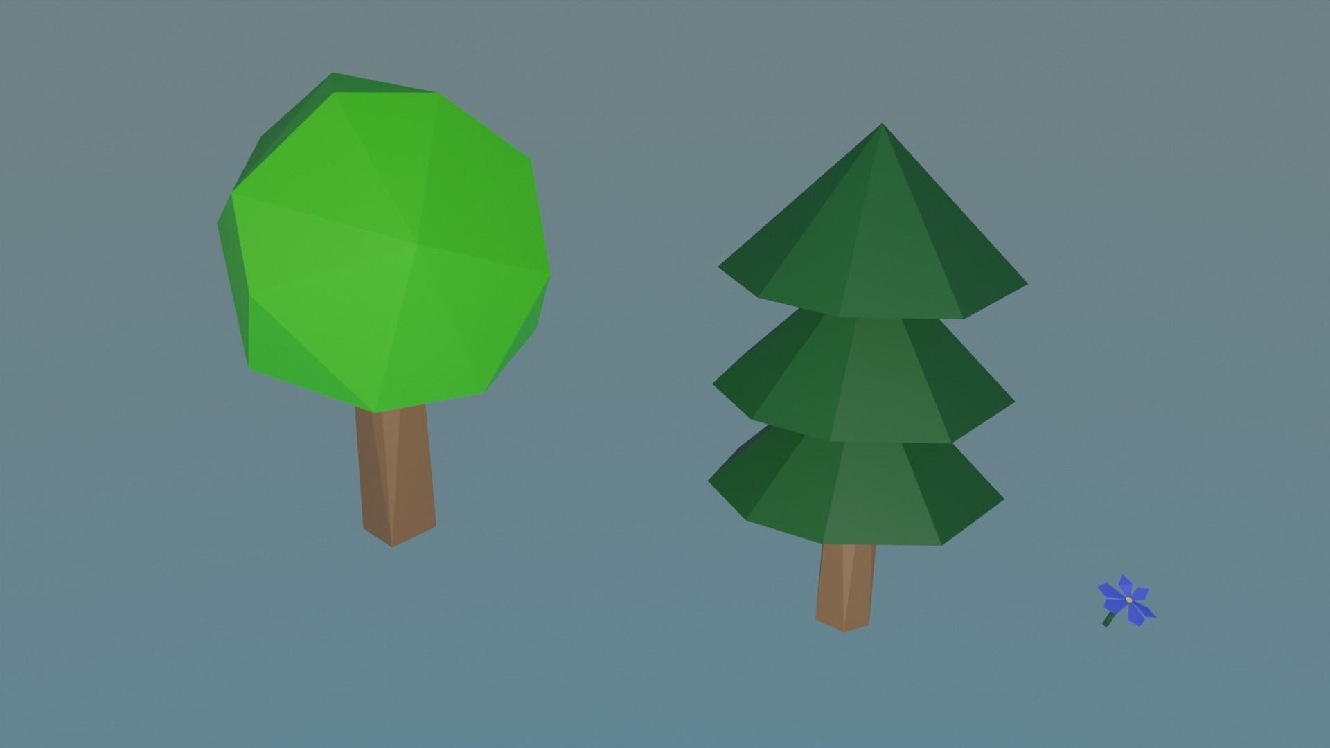 Plants Pack low poly Low-poly 3D model_1