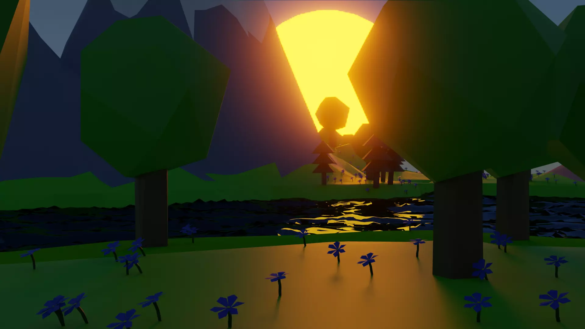 Plants Pack low poly Low-poly 3D model_0