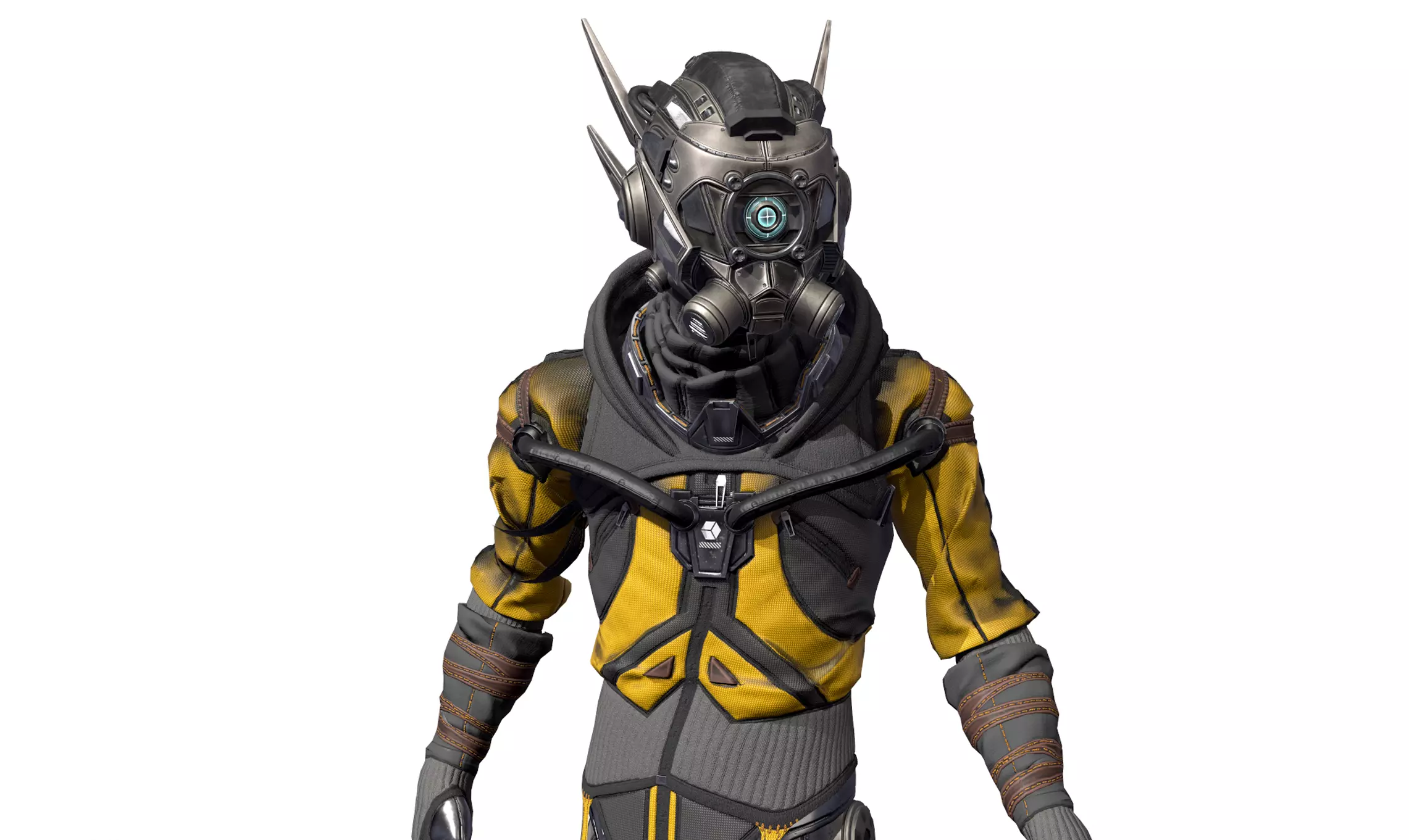 Cyborg apocalypse armor Low-poly 3D model_0